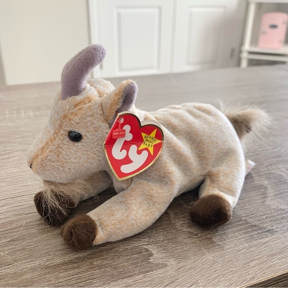 Goatee 1998 TY Beanie Babies Collectable Goat Plush - Picture 1 of 10